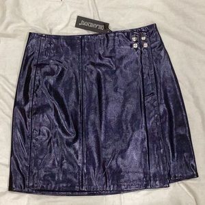 BlankNYC Shiny Dark Purple Skirt